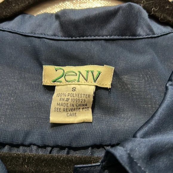 🌻Y2K 2eNV sz. S Navy Blue Dress w/tie back - Picture 2 of 10